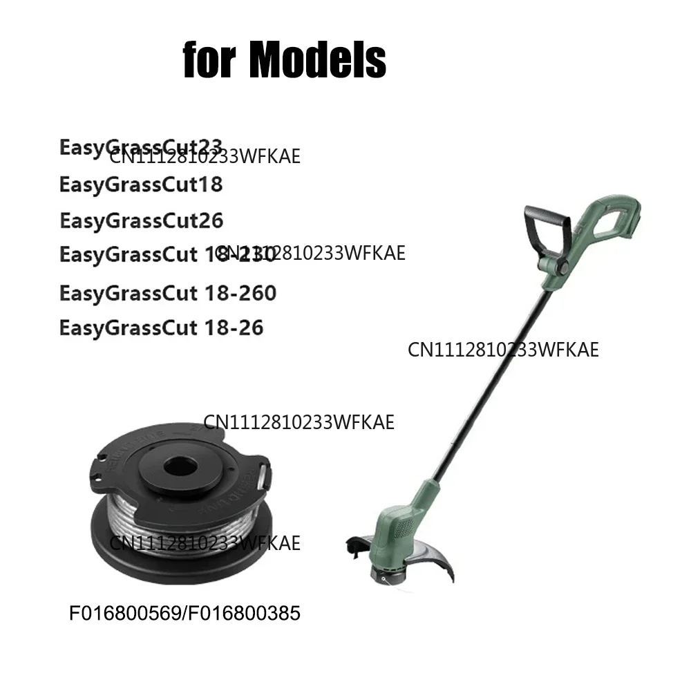 6 Pack F016800569 String Trimmer Spool and Line for Bosch EasyGrassCut 23, 26, 18, 18-230, 18-260, 18-26 Replacement