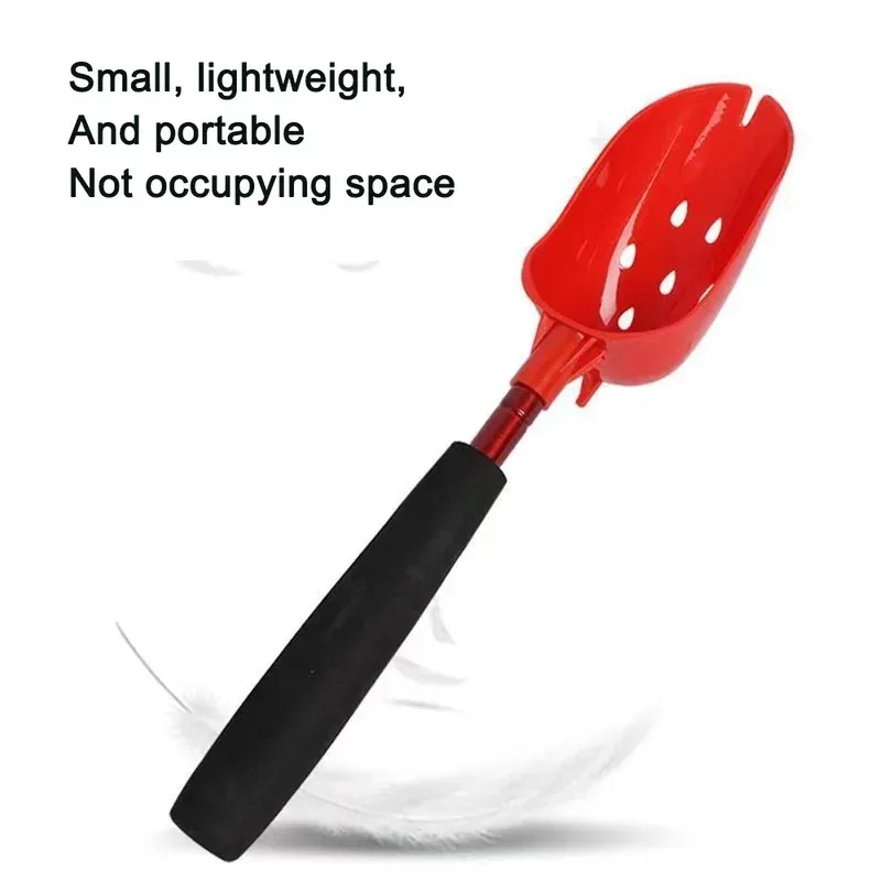 Bait Throwing Spoons Retractable Fish Bait Casting Scoop Lightweight Long Handle Non Slip Fishing Tackle Accessory image 3