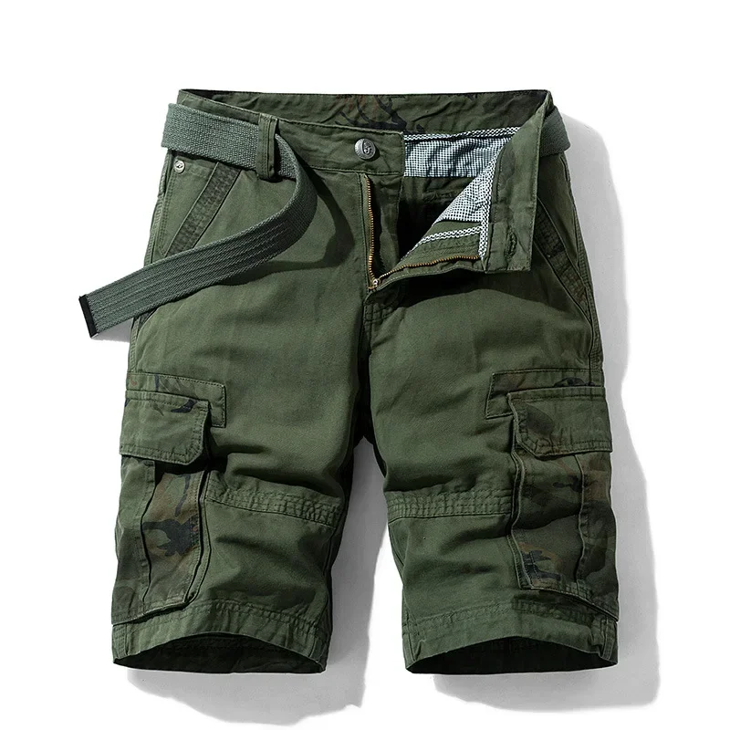 Summer New Tooling Shorts for Men American Style Trendy Loose Cargo Shorts Casual All-match Straight Cotton Short Pants