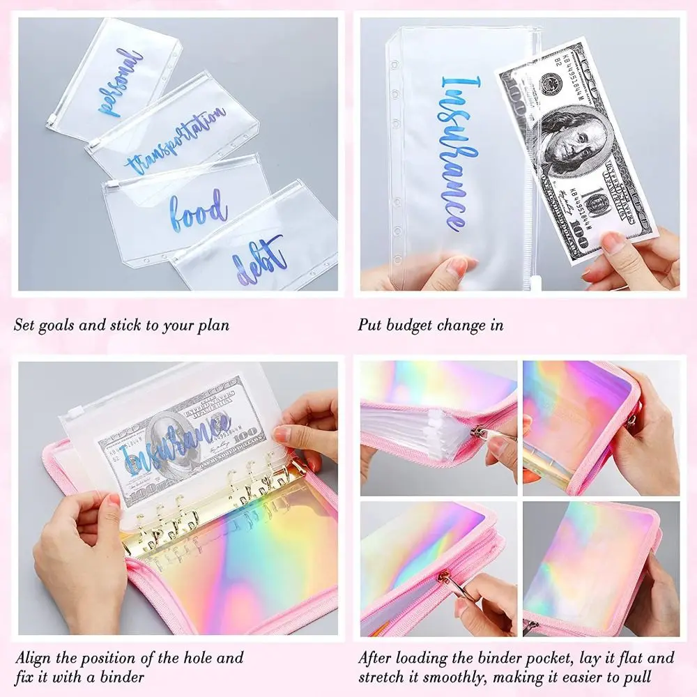 แฟ้มใส่เอกสาร 6 ห่วง แบบกันน้ำ ซองใส่เอกสาร แฟ้มใส่สมุดโน้ต แฟ้มซิป ซองใส่เงิน ซองออมทรัพย์