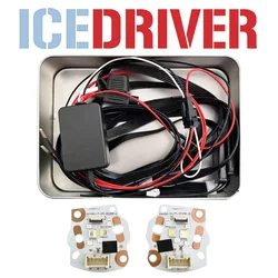 icedriver for 2025 Tesla Model 3 DRL RGB multicolor LED boards daytime running lights RGB RGBW lighting Red Lemon Yellow DRL