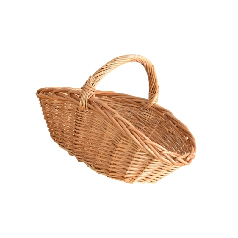 Handwoven Rattans Serving Bowl Bread Basket for Tabletop Display Multipurpose Storage Container Kitchen Supplies Dropsale