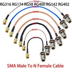 SMA male To N female jack Connector RF Coax Coaxial Cable Wire Pigtail Jumper Extension RG316 RG58 RG174 RG142 RG400 RG402 RG405