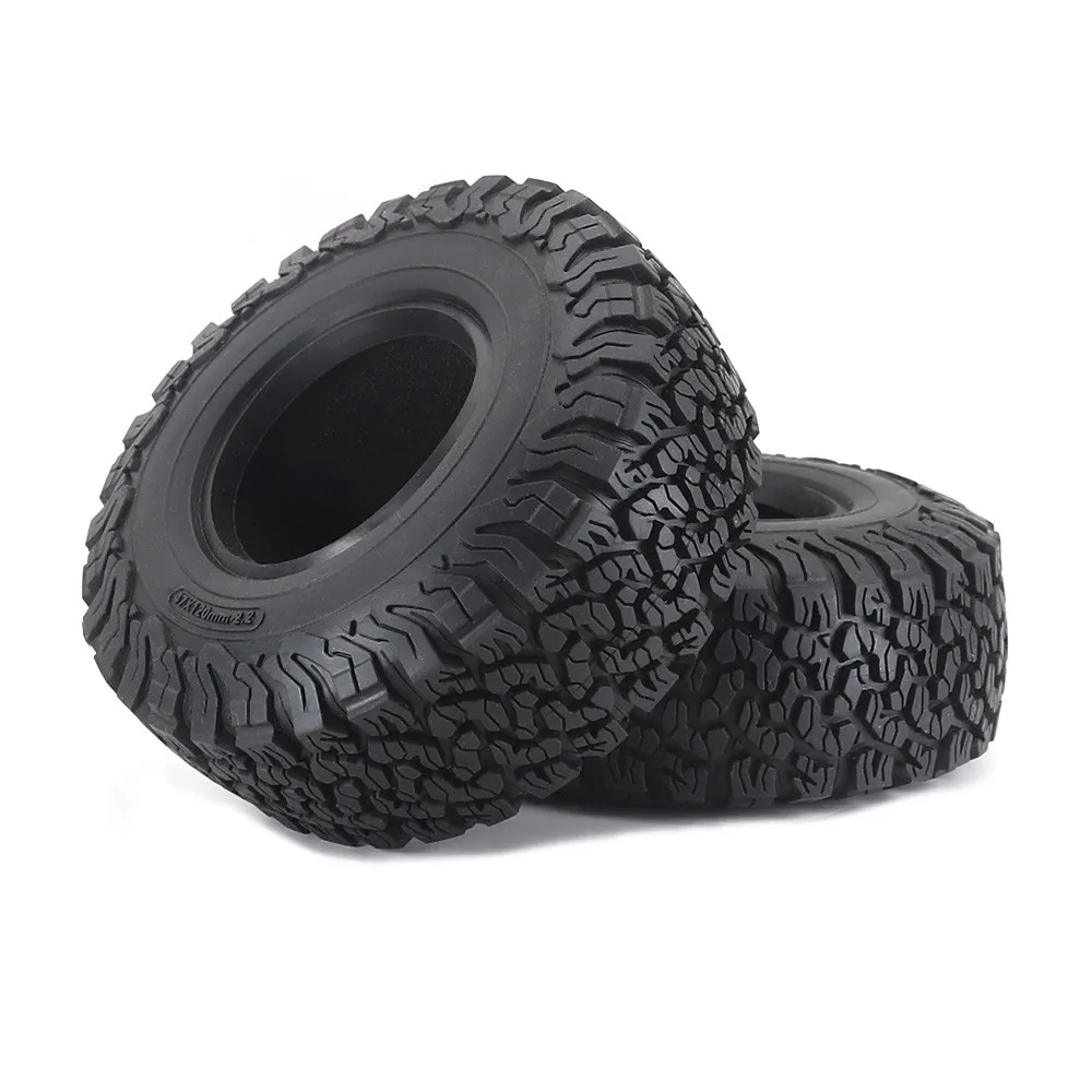 Ajrc 2.2-inch 120mm Rubber Tires For 1/10 Rc Crawler Car Redcat Scx10 Ii Axial 90046 Traxxas Trx4 Trx6 Rc4wd D90 Rgt Tf2 Rc Car