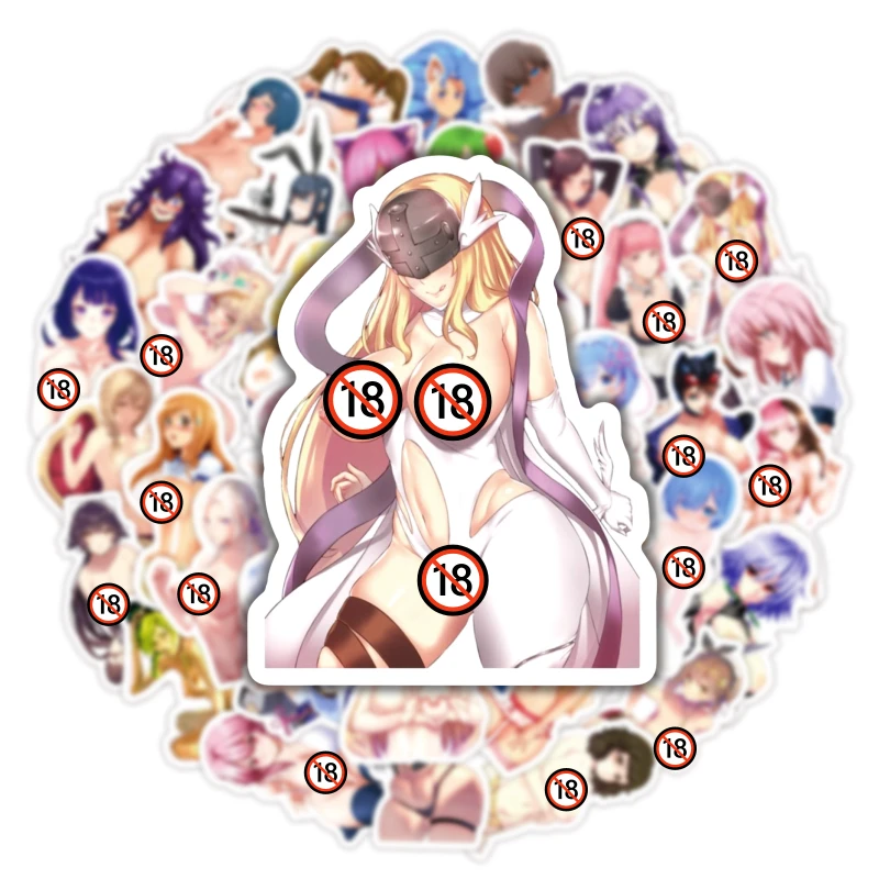 10/50/100/200/500PCS No Repeat Exclusive Sexy Nude Waifu Endless Beauty Temptation Adult Series Stickers (18+)