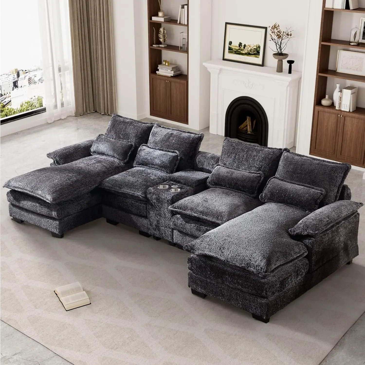 Sectional Sofa Cloud Couch for Living Room, 123