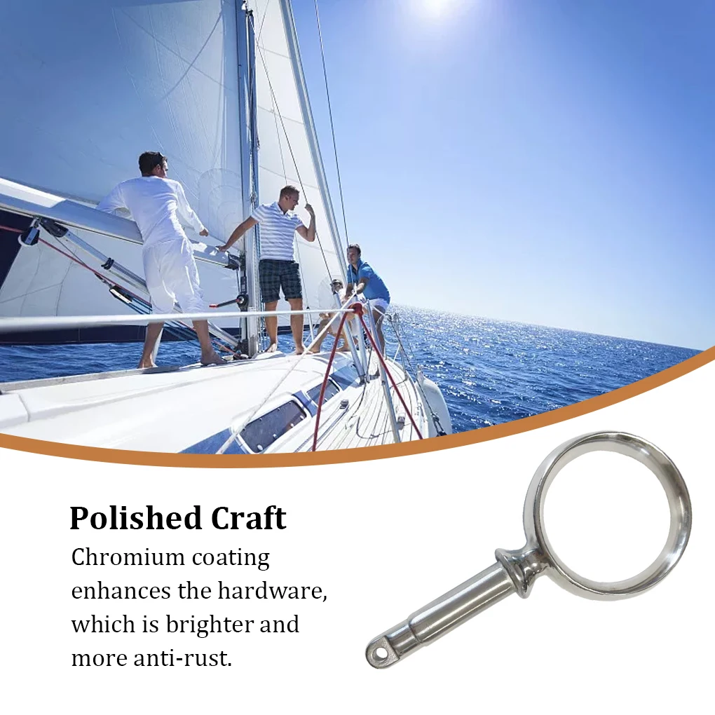 Oarlock Shaft Stainless Steel Shafts Resistant Socket Hardware Accessories RVs Yacht for Standard Size Paddles