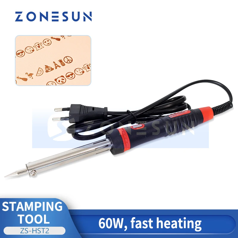 ZONESUN Handheld Hot Stamping Machine Heat Embossing Digital Leather Tool Paper Wood Custom Logo Foil Stamp ZS-HST2