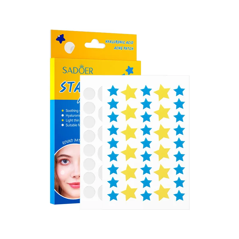 75Patches/Box Star Round Acne Patch Colorful Invisible Acne Removal Skin Care Stickers Concealer Face Spot Beauty Makeup Tools