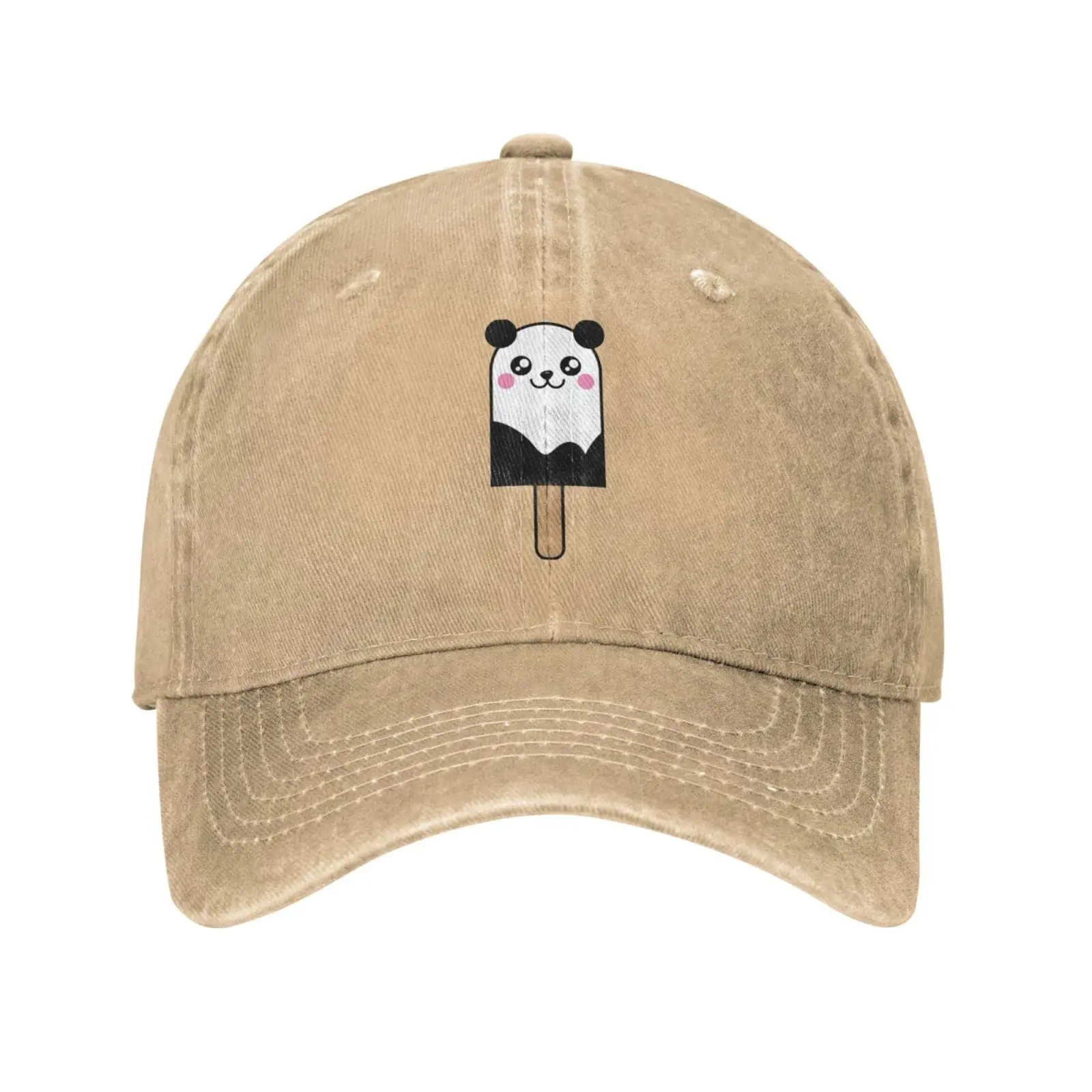 Adult Vintage Trucker Dad Hat Ice Cream Panda Baseball Cap Funny Cowboy Hats