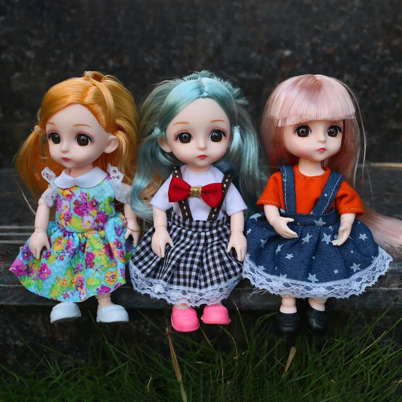 HOUZIWA 16-17CM BJD Doll Clothing 6Inch 13 Joint Doll Suit OB11 Doll Clothes