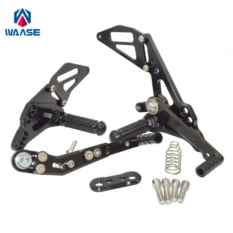 

waase For Suzuki GSXR600 GSXR750 2011 2012 2013 2014 2015 2016 Adjustable Rider Rear Sets Rearset Footrest Foot Rest Pegs