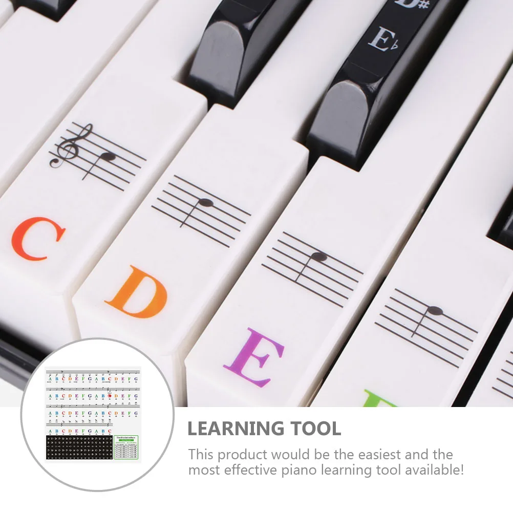 

Electronic Stickers For Beginners Removable Decals Music Note Labels Safe Durable Long Lasting Easy Apply Tear Off No