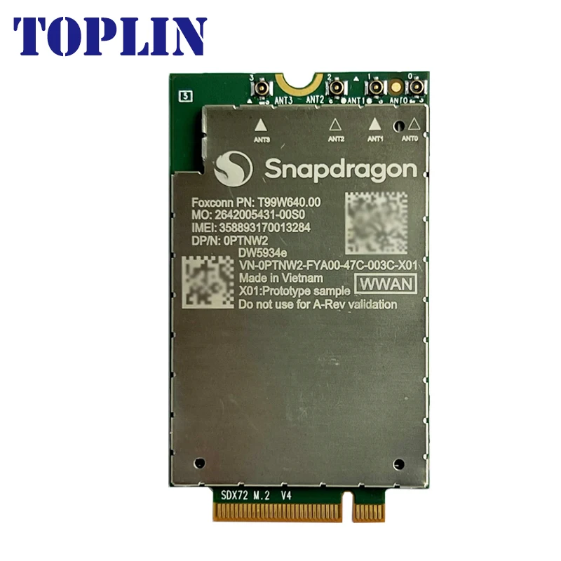 T99W640 DW5934e 5G LTE Module For OPTNW2 Snapdragon X72 CAT 20 5G Network Card Wireless Mobile Modem LTE FDD/TDD 5G Module
