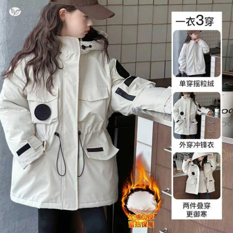 

Осенне-зимняя парка для девочек, классическая парка Junction, детское теплое пальто, подходящее для детей 7–14 лет, защита от холода на открытом воздухе