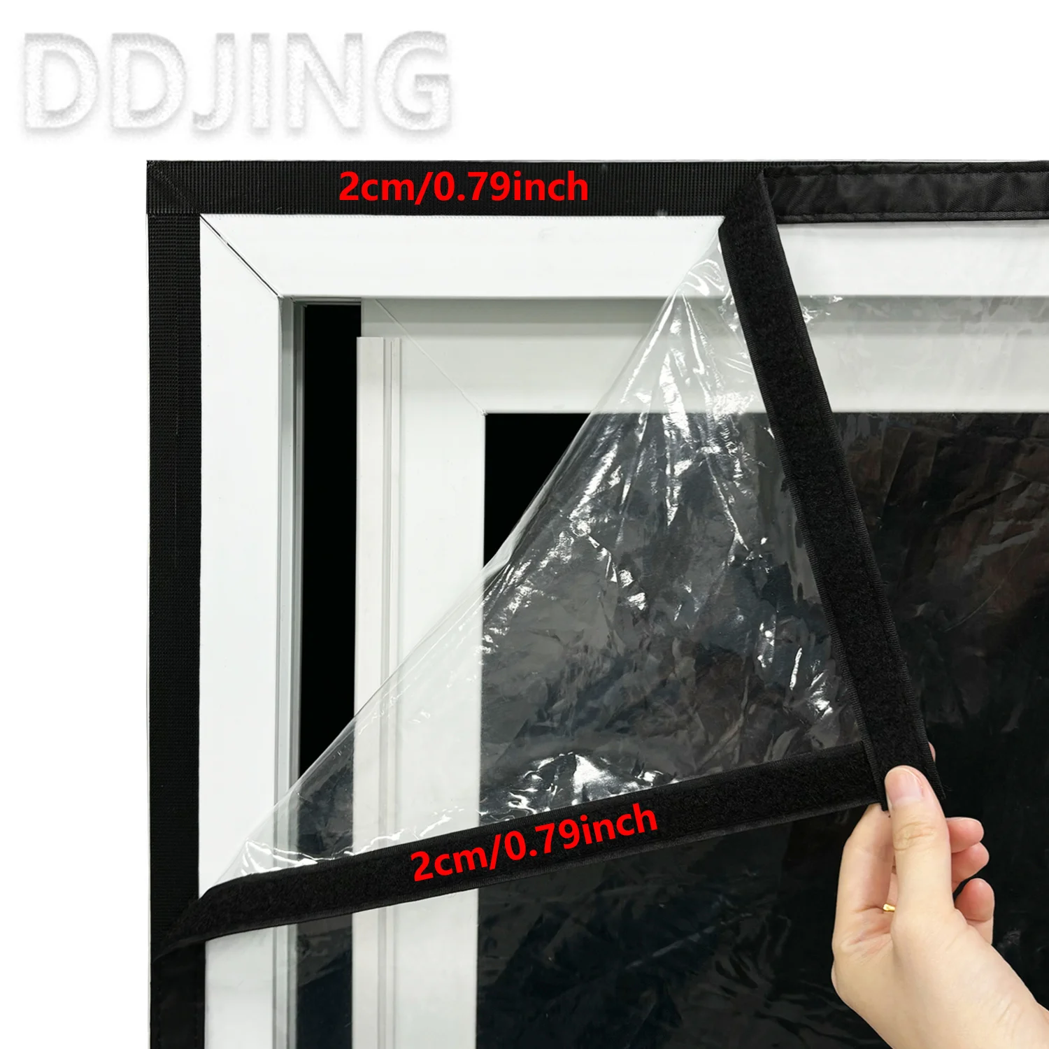 Winter Insulated Window Curtain Drill‑Free Self‑Adhesive Sealed Thermal Window Cover Wind‑Proof Cold‑Blocking for Heat Retention