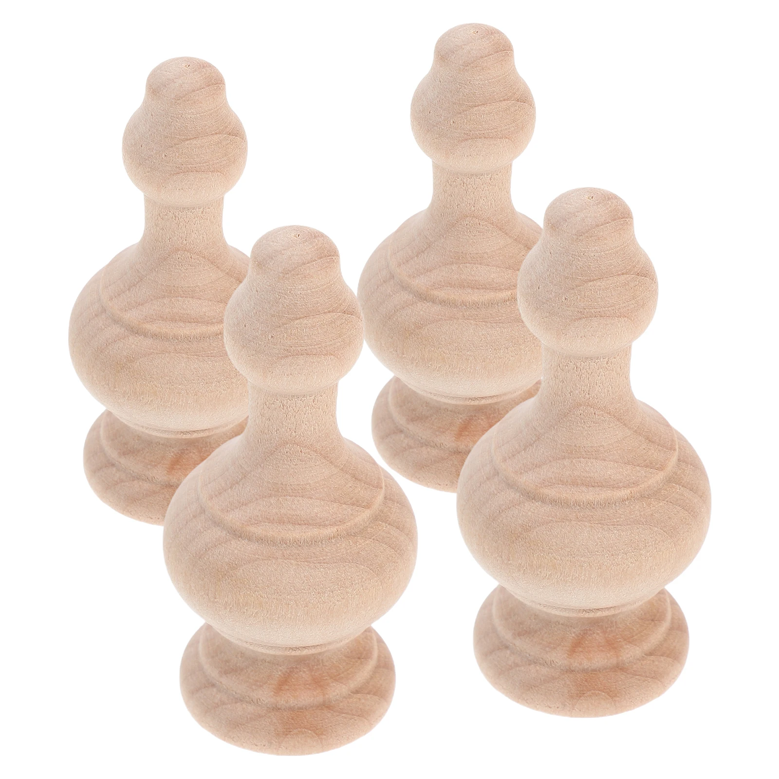 4Pcs Small Arch Bridge Wooden Balusters Intricate Design Decorative Columns for Entry Table Decor Living Room Furniture Sets