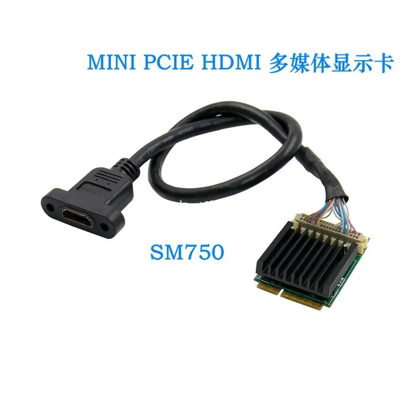 SM750 MiniPCIe Embedded Industrial HDMI Graphics Card, Independent Resolution and Refresh Rate Multimedia GPU