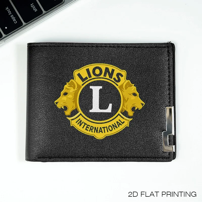 LIONS INTERNATIONAL LOGO PU-LEDER BUSINESS BRIEFTASCHE HERREN SCHLANKES DESIGN LANGLEBIGES, LEUCHTES ALLTAGESCHWENDUNG MODE ZUBEHÖR
