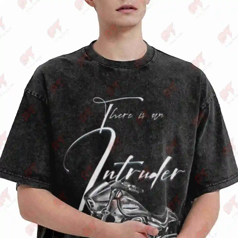 Intruder M1800R M109R Heavy Cruiser Muscle Motorcycle Vintage Washed Tee Pure Cotton T-Shirt