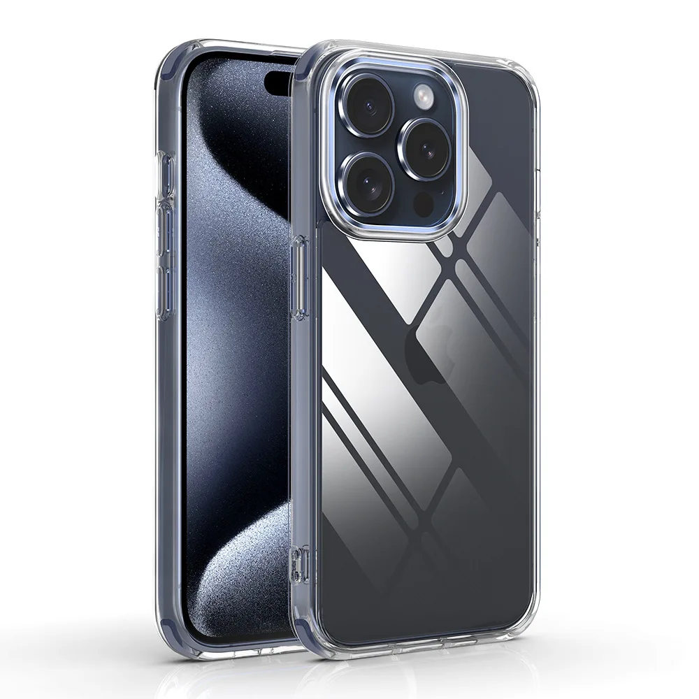 Ultra Thin High Transparent Hard PC Case For iPhone 16 15 14 13 12 11 Pro Max Slim Shockproof Bumper Phone Cover - náhled 3