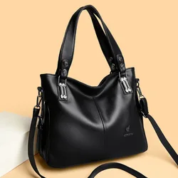 Genuine Leather Handbags for Women 2024 Casual Shoulder Bags Luxury Designer Ladies Large Capacity Crossbody Messenger Bags Sac