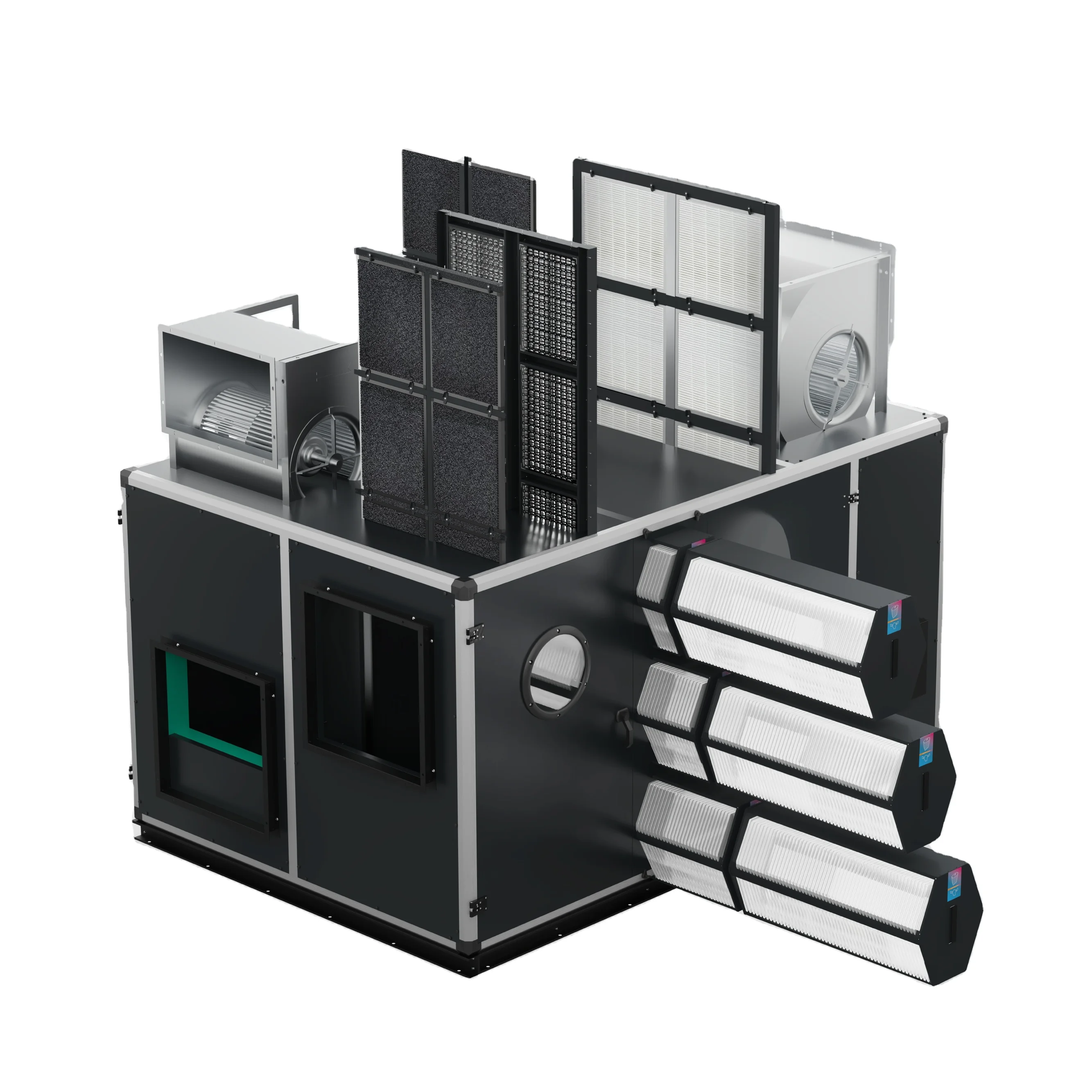 WIFI Control MIA Top Quality Multi-layer Filter High Quality Hospital Ward Ventilation 4/6/8 Inch Hvac Air Duct Hepa Carbon Filt