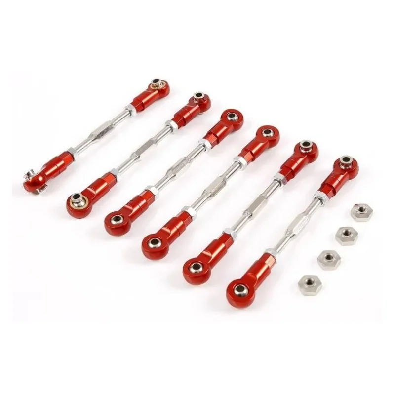 

CNC Aluminum Front and Rear Upper Suspension Turnbuckles and Steering Turnbuckle Kit for Rovan LT SLT LOSI 5IVE-T