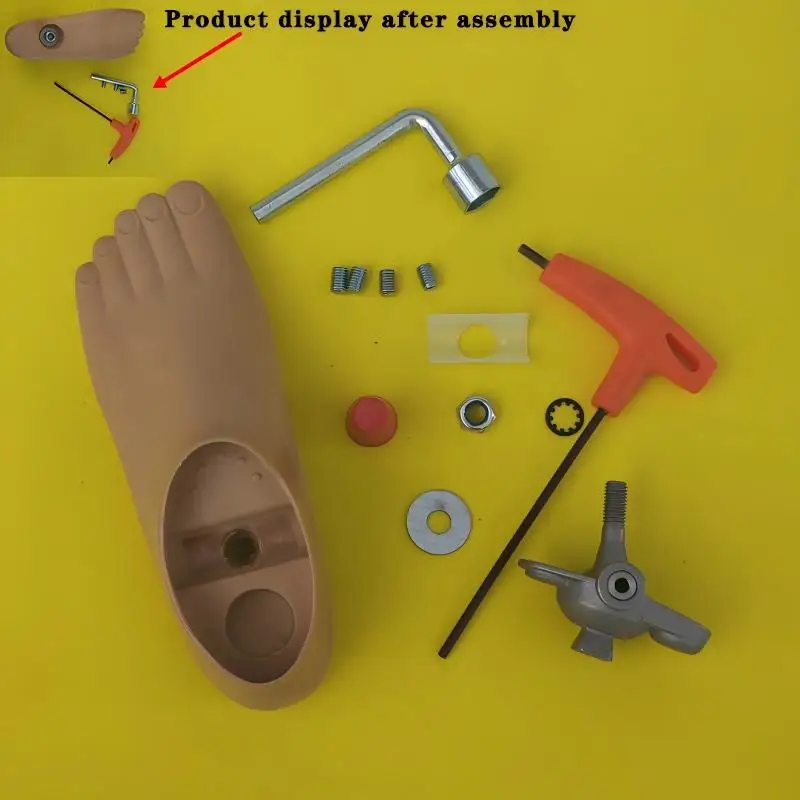 Prosthetic Foot Plate Single-Hole Movable Ankle Polyurethane Residual Leg Toe Finger Replacement With Amputation Accessories