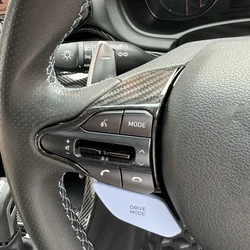 Real Carbon Fiber Steering Wheel Switch Button Cover Trim For Hyundai Elantra CN7 N Veloster-N Kona N i20N i30N
