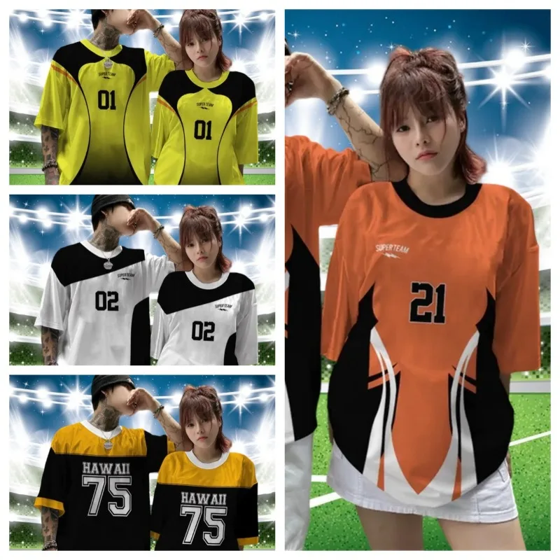 

Football Club Party Men's and Women's Popular Jerseys Sports Street Outdoor Jerseys Digital Letter Printing Sports T-shirts