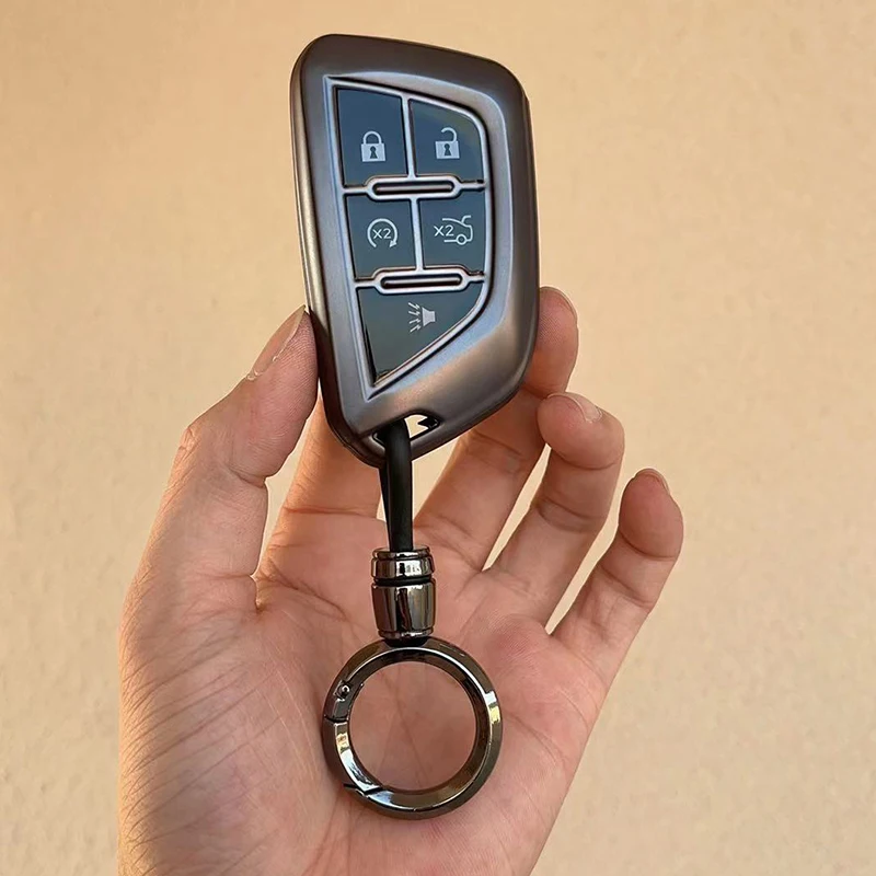 5 Buttons TPU Car Key Case Shell Fob Cover Keychain For Cadillac CT4 CT5 Escalade Cadillac 2019 2020 2021 2022 Accessories