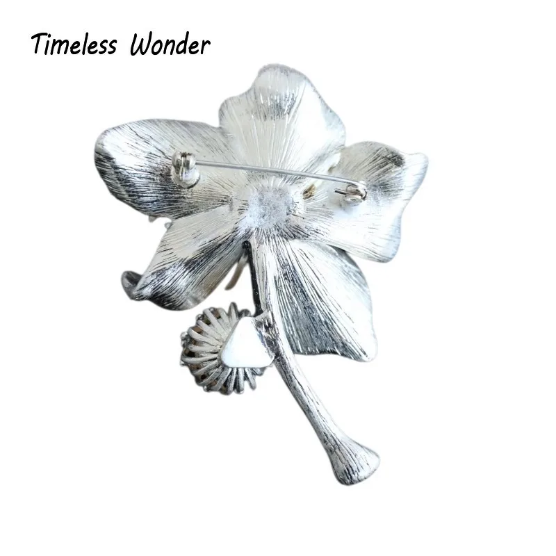 Timeless Wonder Retro Zircon Floral Brooch Pins for Women Designer Jewelry Runway Top Vintage Gift Rare Mix 5250
