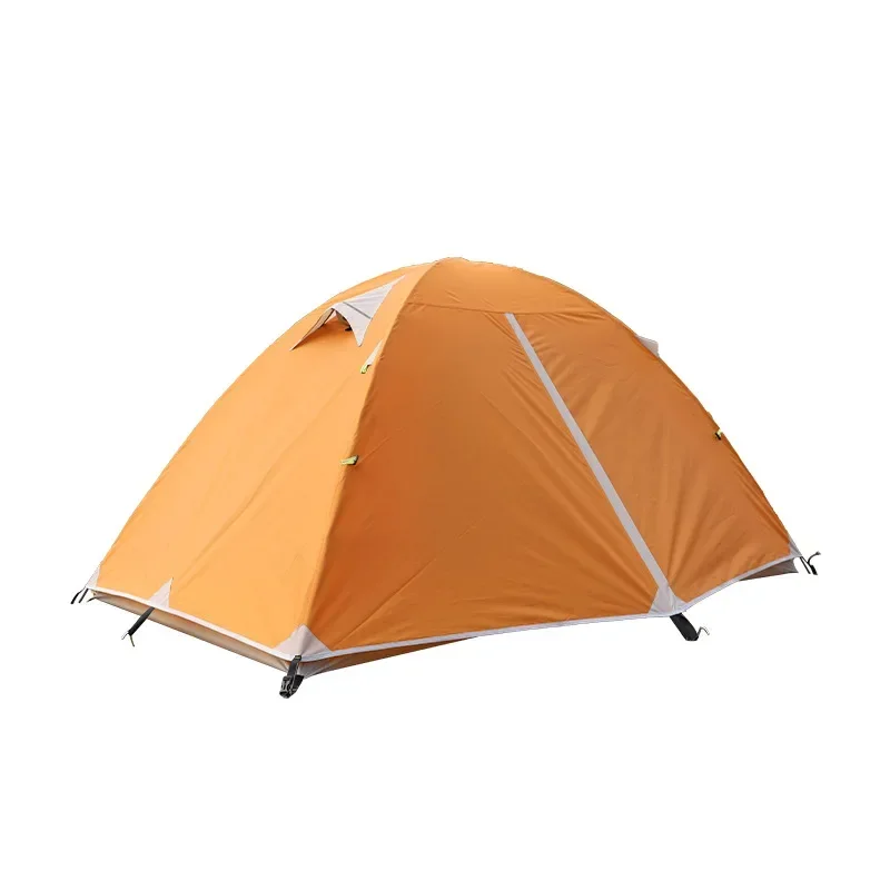 

2-Person All-Season Camping Tent Double Layer Aluminum Poles Waterproof Beach Hiking Gear UV-Resistant Compact Travel Shelter