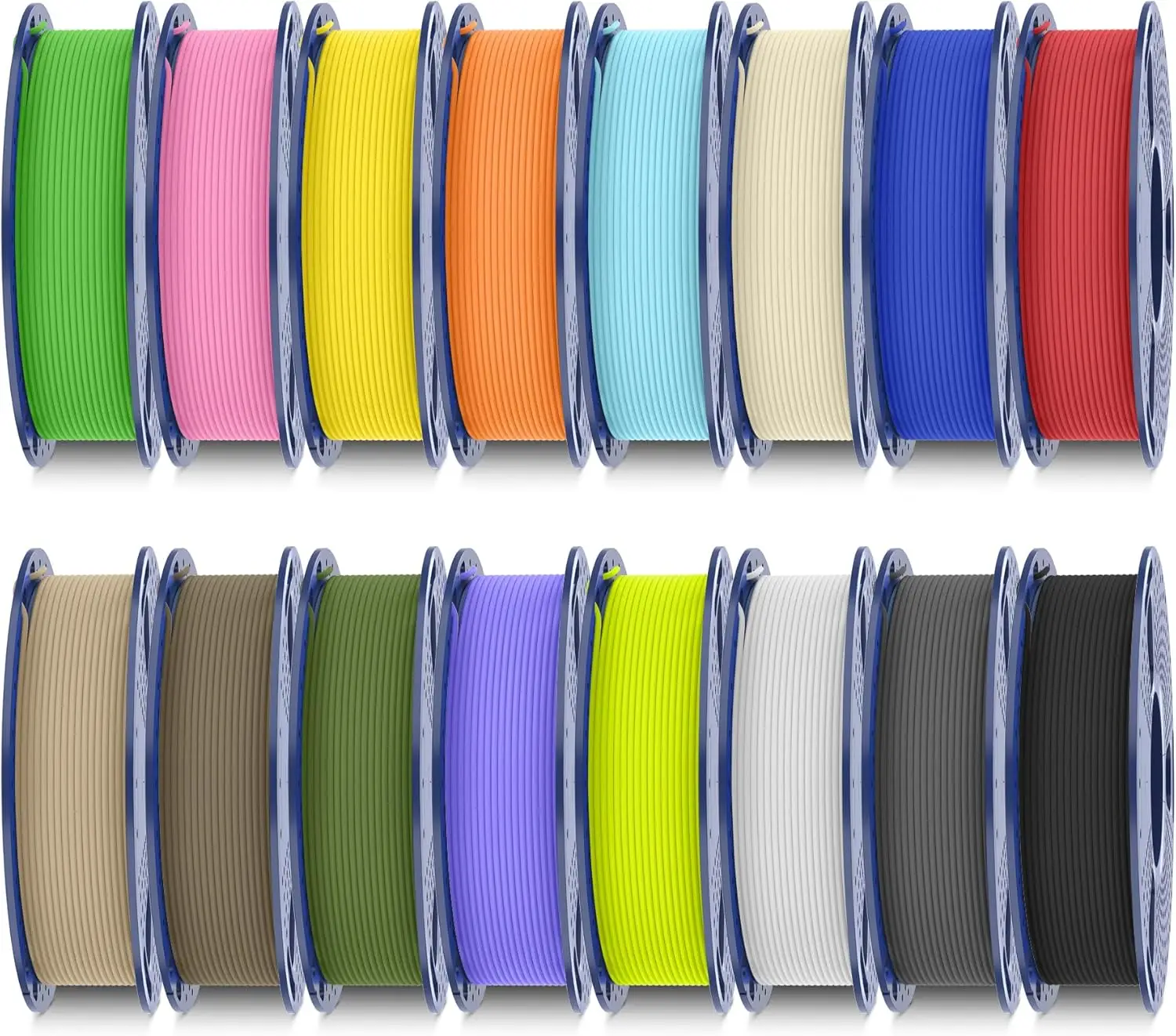 

Matte PLA 3D Printer Filament Bundle, 16 Colors, 1.75mm Mini Spool, Vacuum Packed for Smooth Printing