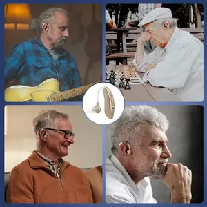 أفضل BTE قابلة لإعادة الشحن السمع الرقمية قابل للتعديل نغمة الصوت مكبر للصوت المحمول لكبار السن الصم أعلى 6 مبيعات للمعينات السمعية - رقم 5