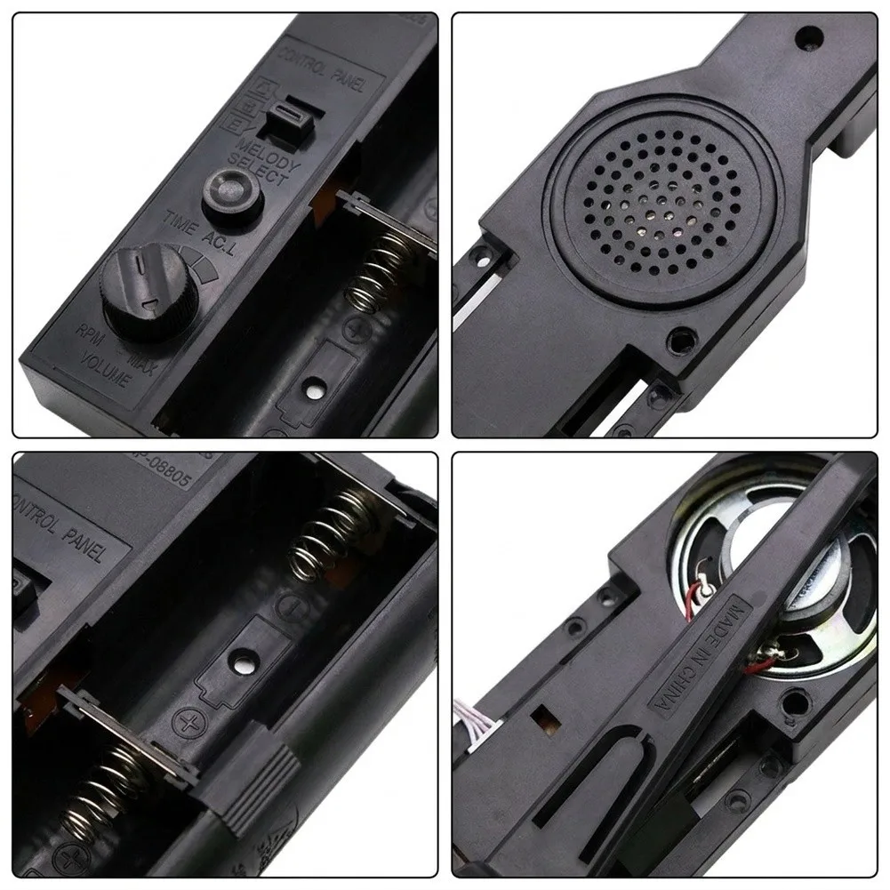 Quartz Pendulum Clock Movement with Built-in Music Box Module for For volume Control and Hourly Chime Function