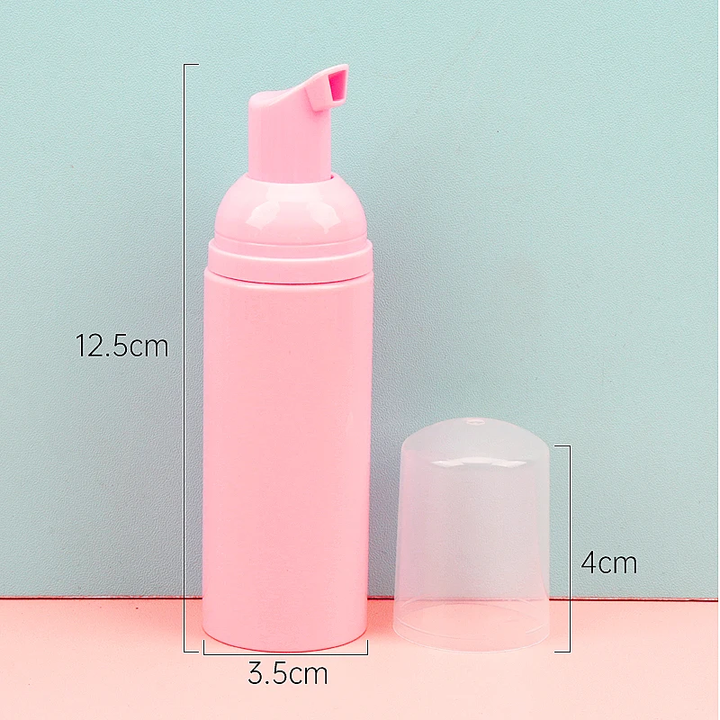 60ML Eyelash Cleaning Bottle Empty Plastic Mousse Cleanser Pump Bottle Refillable Lashes Shampoo Foaming Dispenser Makeup Tools