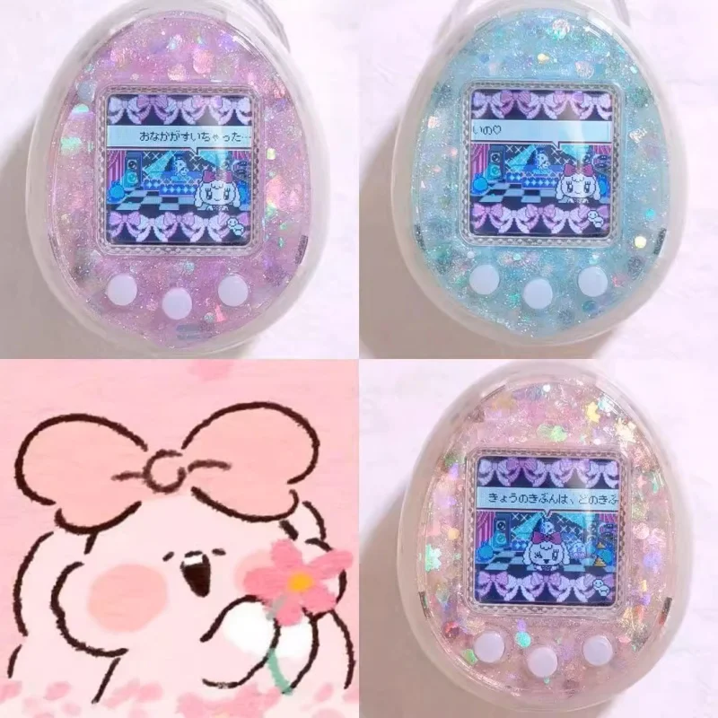 لوحة ألوان الحيوانات الأليفة الإلكترونية Tamagotchi 4u/4u + البلاستيك اللطيف الملون اللؤلؤ لصق آلة غطاء الملحقات هدية
