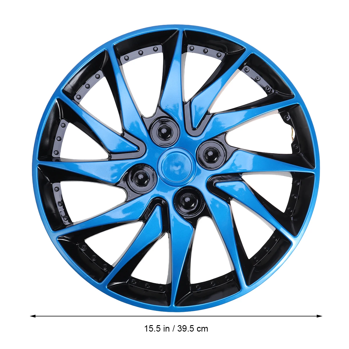 1Pc 14 Inch Car Wheel Cap Case Hubcap for Car Hub Cap Auto Refit Accessory (Blue Black)