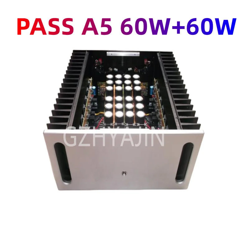 

60W*2 PASS A5 Full Symmetrical independent mirror Single-ended class A Post Amplifier XLR Balanced 90W 2.0 HIFI Rear Amplifier