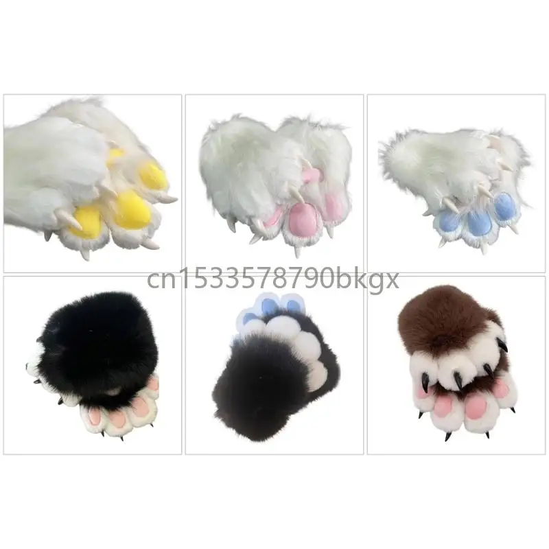 

Cats Paws Glove with Claw Animal Paws Glove Therians Paws Fursuit Therians Gear J78E