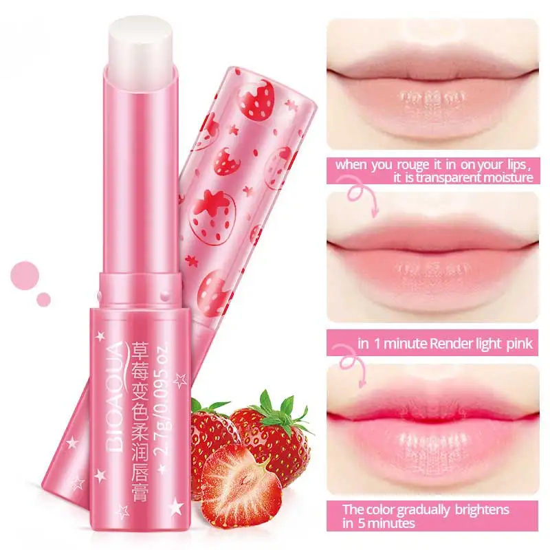 Strawberry Lip Serum Mask Dry Crack Peeling Repair Reduce Lip Fine Lines Essence Moisturizing Strawberry Blossom Lip Balm