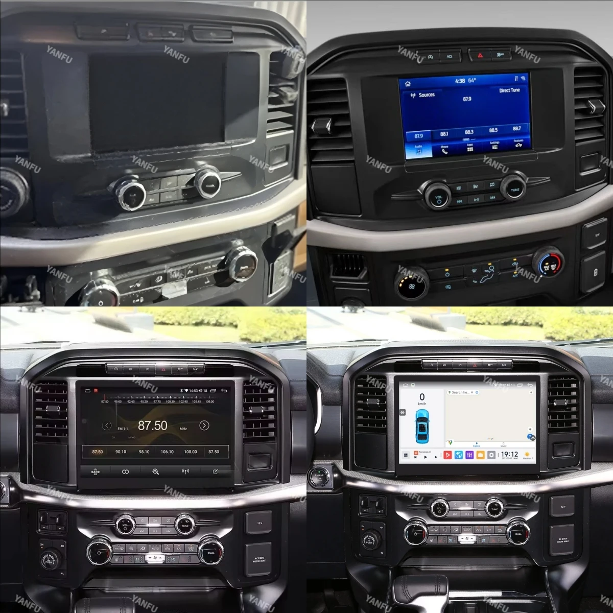 256GB أندرويد 13 راديو السيارة ستيريو لسيارة فورد F150 2015 - 2023 2024 CarPlay اللاسلكية وأندرويد السيارات 13.3 "شاشة مشغل وسائط متعددة #3