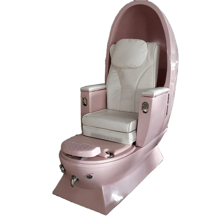 Luxury Beauty Nail Salon Electric Reclining Pipeless Whirlpool Manicure Foot Spa Massage Egg Shape Pedicure Chair for Sale