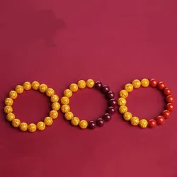 Raw Ore Transparent Sand Realgar Cinnabar Bracelet Purple Gold Sand Red Cinnabar Bracelet Charm Bracelet  Pandora Bracelet