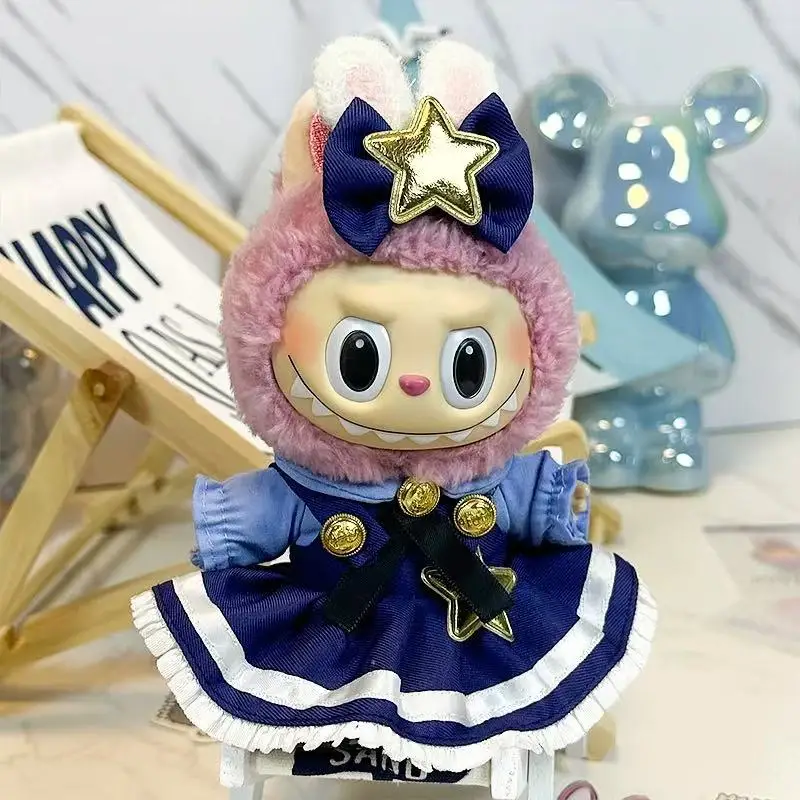 

17 см мини-плюшевая кукольная одежда, аксессуары для корейки Kpop Exo Labubu Idol V1 V2, комплект юбки на бретелях, одежда в подарок