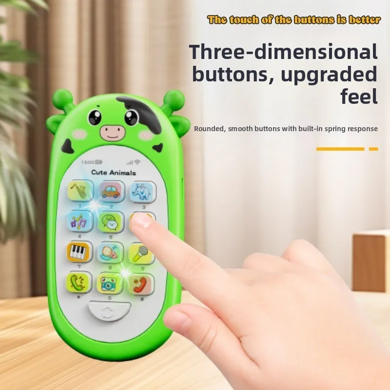 Morsure éducative intelligente pour enfants, musique intelligente, effet lumineux, apprentissage de l'histoire, Simulation de téléphone portable, jouets interactifs, cadeaux