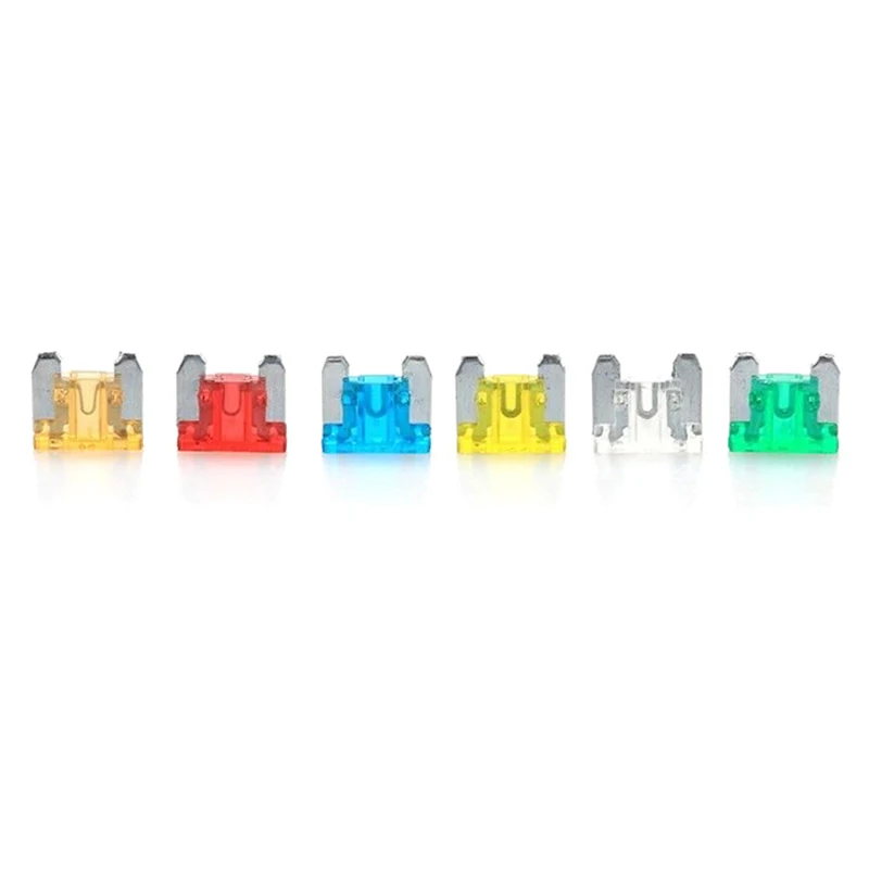 24pcs Auto Car Truck Motorcycle Fuses 5A 10A 15A 20A Mixed Sizes Low Profile Kit Micro Mini Blade Fuse