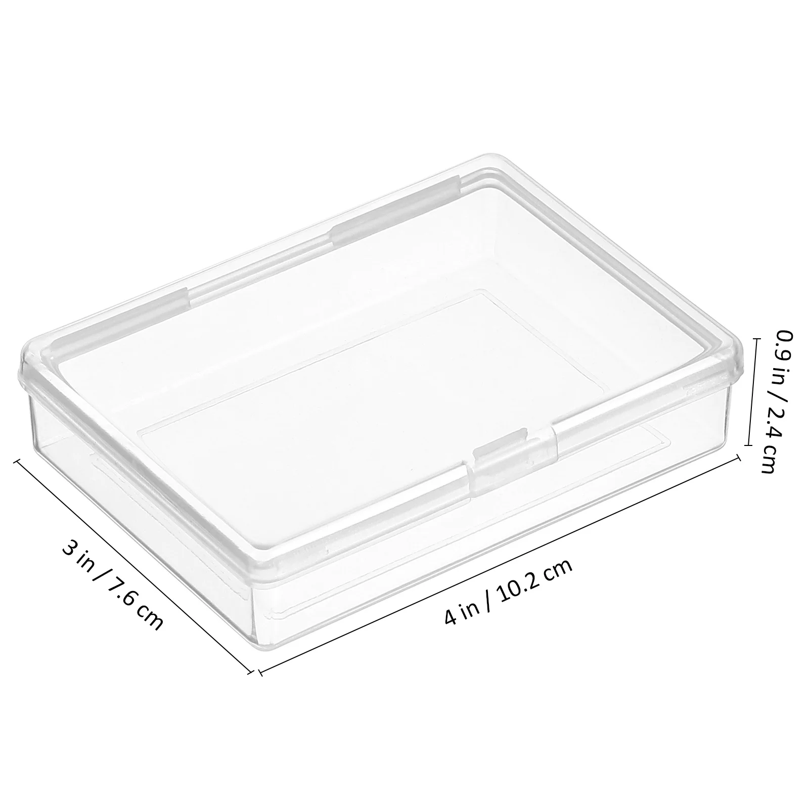 

8 pcs Small Rectangle Storage Box Transparent Plastic Case For Jewelry Bead Cards Playing Card Holder Trinket Ring Box Clear